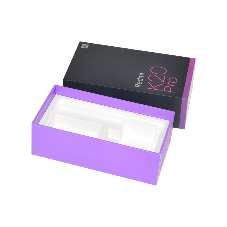 Custom Fancy Paper Rigid Gift Boxes Lid And Base Rigid Paper Packaging Box With Foam Insert For Phone  