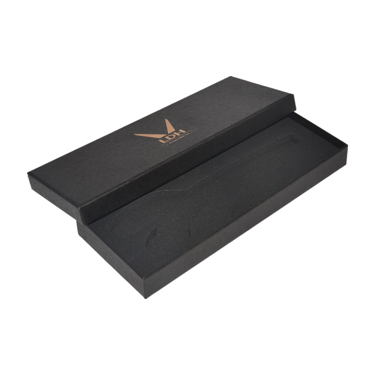 Luxury Rigid Paper Two-Piece Gift Boxes for Kitchenware Scissors with Gold Stamped Logo and EVA Foam Insert