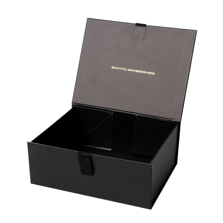 Wholesale Foldable Collapsible Magnetic Gift Box Packaging for Clothing Apparel with Silk Ribbon  