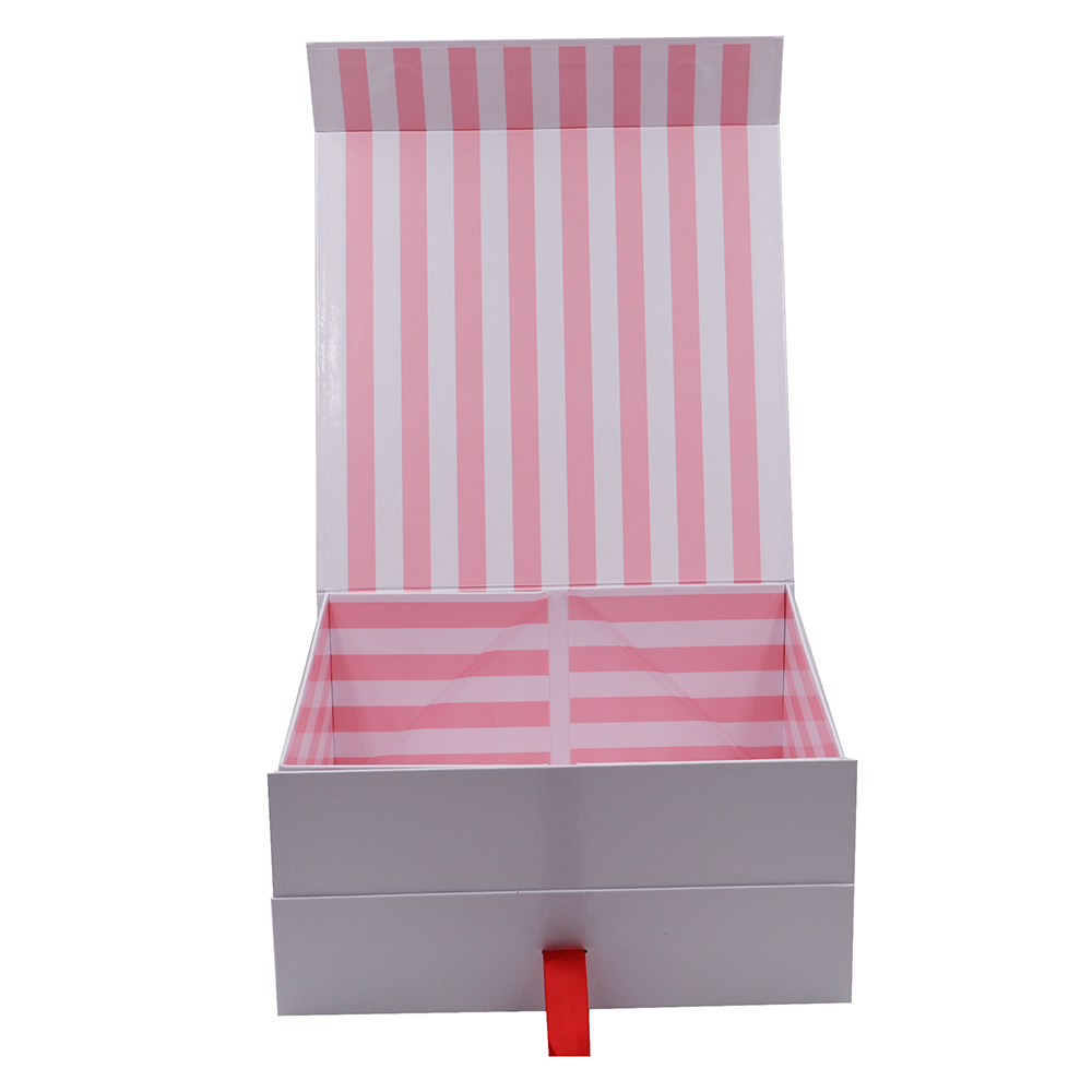 Customized Printing Foldable Gift Box Magnetic Closure Rigid Paper Packaging Box A6 Shallow Gift Boxes  