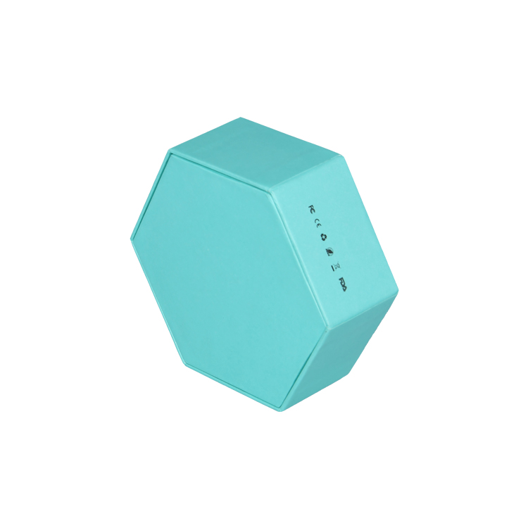 Hexagon Cardboard Gift Box for Electronics Packaging with Foam Holder and Spot UV Patterns  