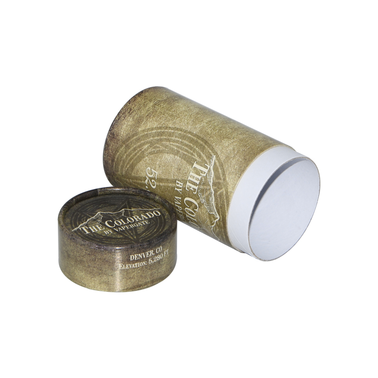  Custom Printed Paper Tubes Box Packaging Cylinder for Cartridge Packaging with Glossy Laminate  
