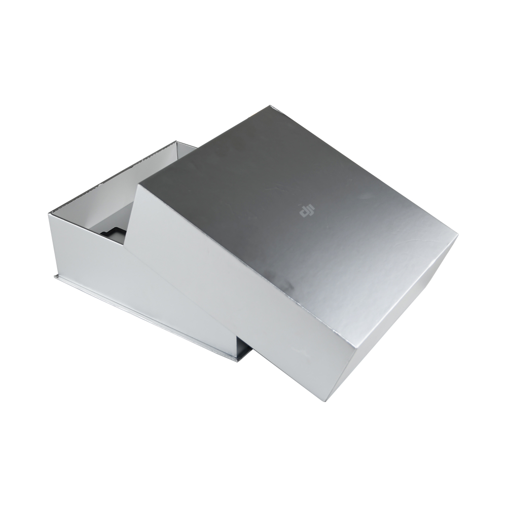 Silver Rigid Setup Gift Boxes Packaging Silver Large Lid and Base Gift Boxes for Aerial photography Drone  