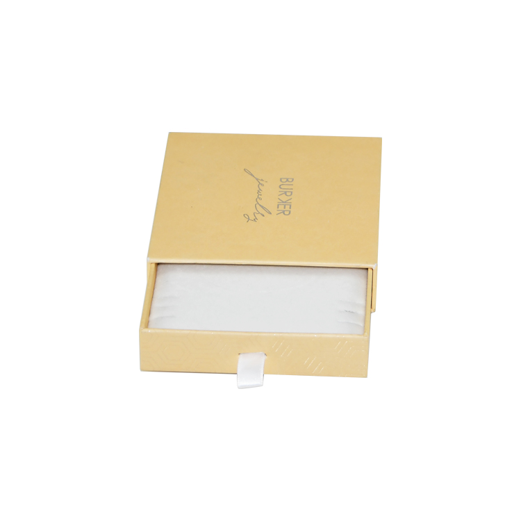 Customized Fancy Paper Slide Open Drawer Gift Box for Necklace Packaging with Velvet Tray Holder  