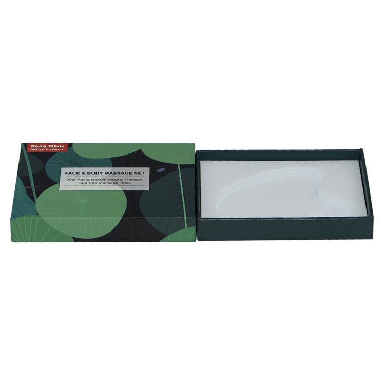 Customized Rigid Setup Gift Box Lid and Base Gift Box for Jade Massage Packaging with EVA Foam Holder  