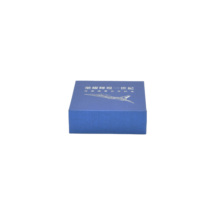  Custom Small Size Texture Paper Lid and Base Gift Box for Anniversary Gift with Silver Hot Foil Stamping Logo  