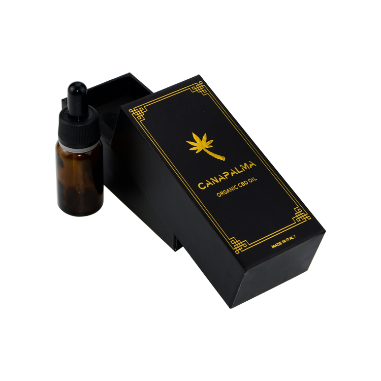  Custom Printed 30ml Dropper Bottle Packaging Box Paper Lid and Base Gift Box for CBD Oil with Foam Holder  