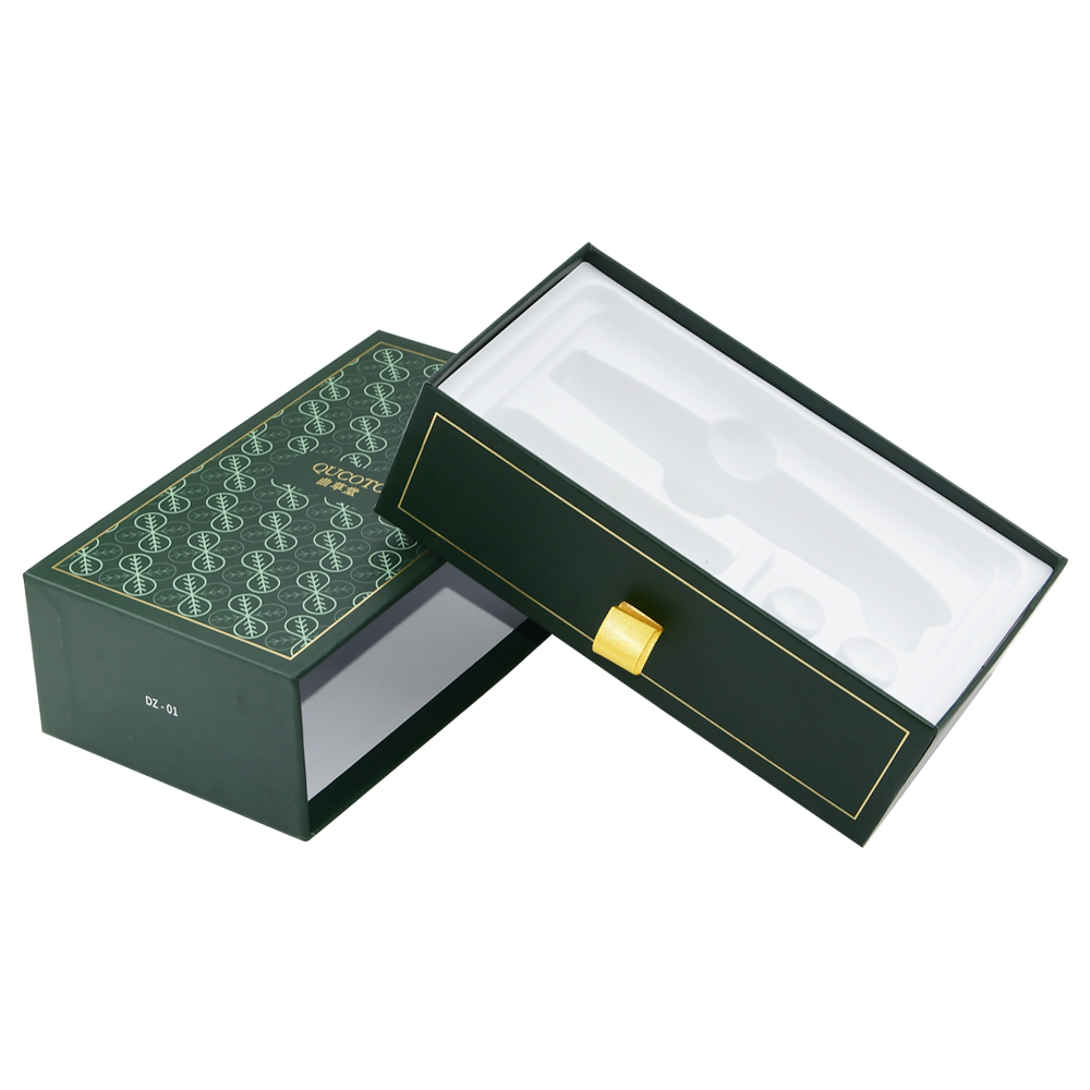  Custom Sliding Drawer Rigid Packaging Boxes for Beauty Device Packaging with Plastic Holder  