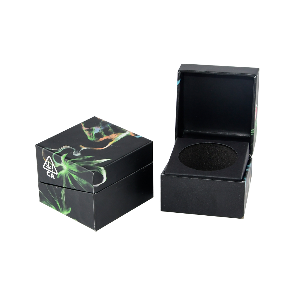  Soft-Touch Surface Custom Cannabis Concentrate Packaging Boxes with Foam Insert and Magnetic Closure  