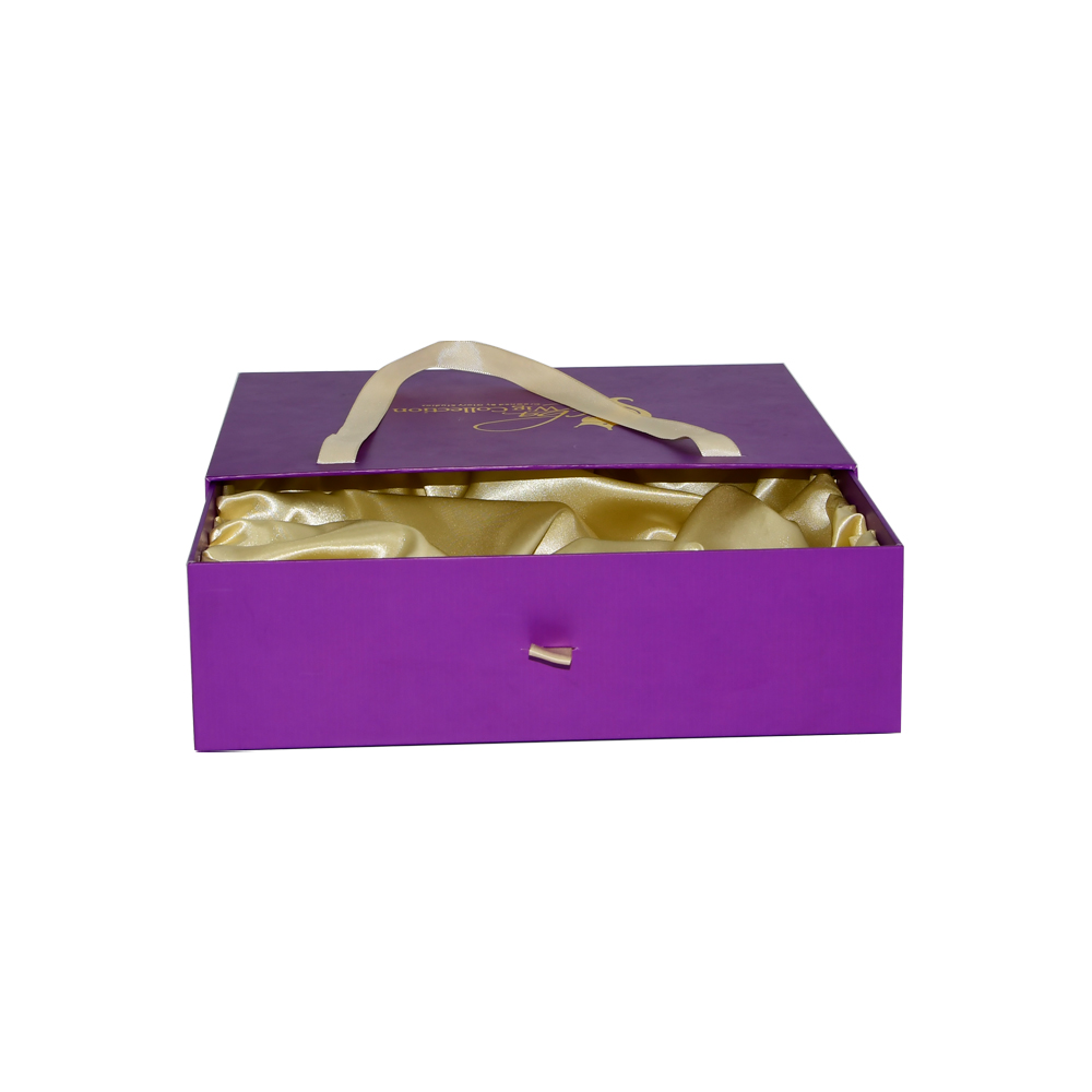 Satin Lined Paper Drawer Gift Boxes for Virgin Hair Extension Wigs Packaging at Wholesale Price  